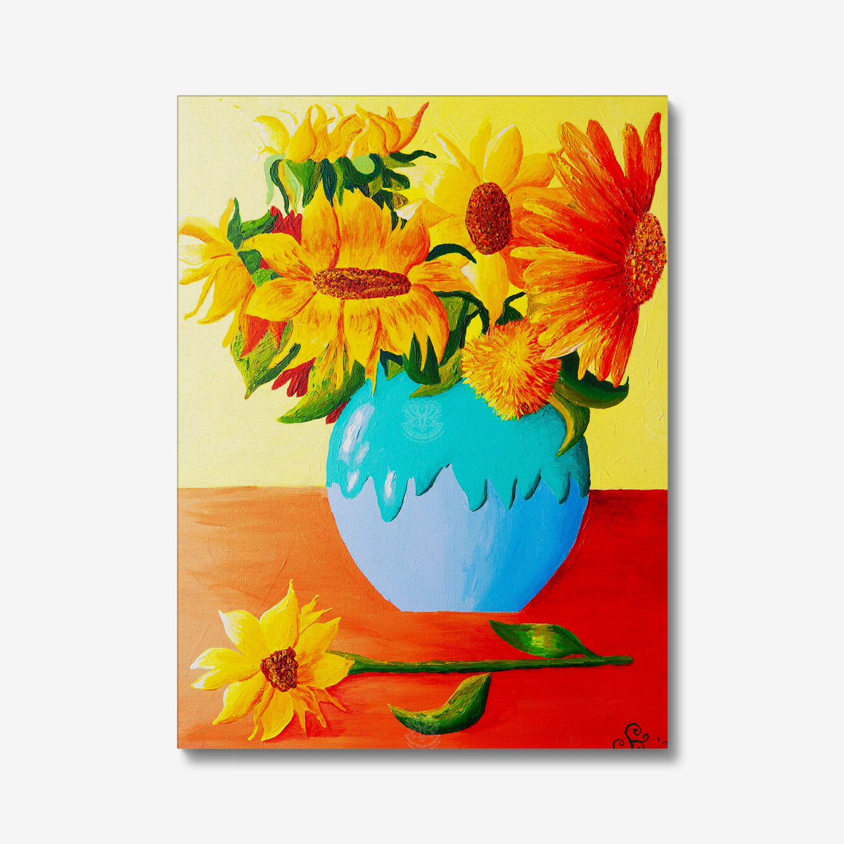 Sunflowers After Vincent Original Acrylic Painting-Limited Edition Fine Art