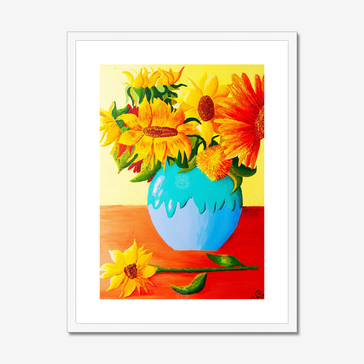 Sunflowers After Vincent Original Acrylic Painting-Limited Edition Fine Art