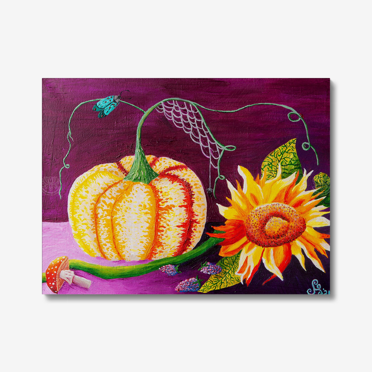 Autumn Produce Original Acrylic Painting-Limited Edition Fine Art