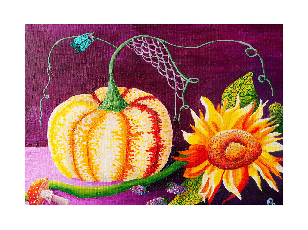 Autumn Produce Original Acrylic Painting-Limited Edition Fine Art