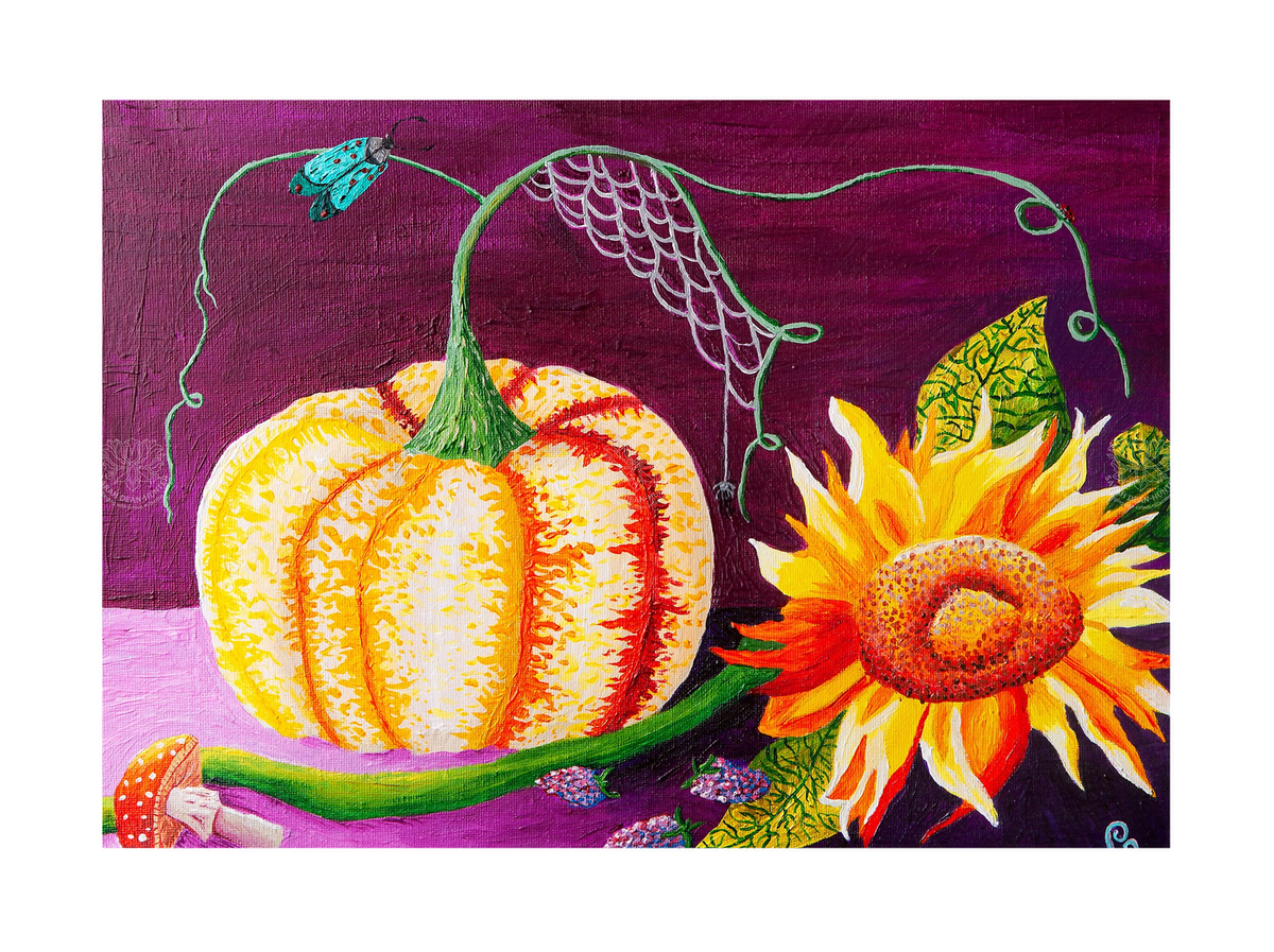 Autumn Produce Original Acrylic Painting-Limited Edition Fine Art