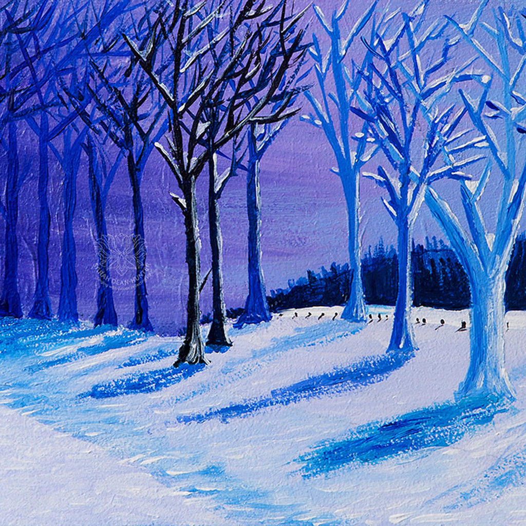 Moonlight on Culzean Snow Original Acrylic Painting-Limited Edition Fine Art