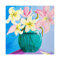 Lillies in Glass Bowl Original Acrylic Painting-Limited Edition Fine Art