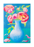 Peonies in Blue Vase Original Acrylic Painting-Limited Edition Fine Art