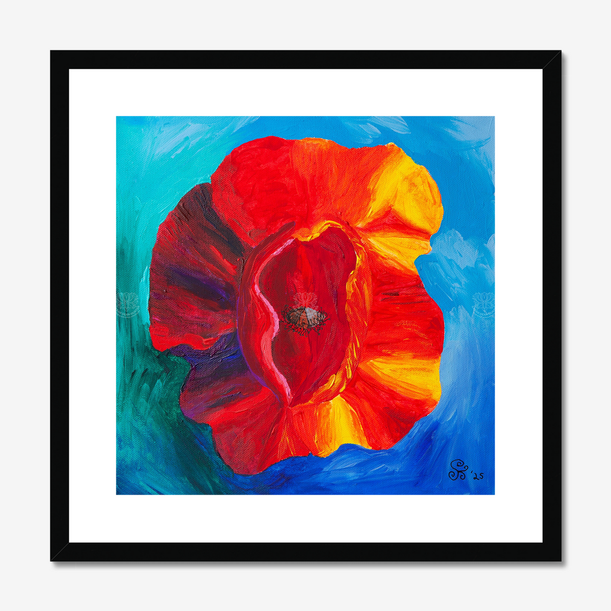 Poppy Original Acrylic Painting-Limited Edition Fine Art