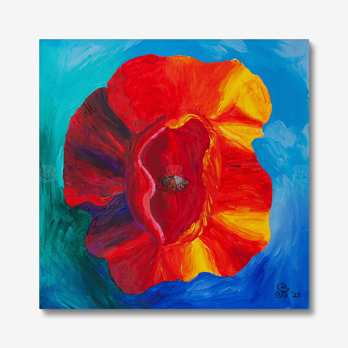 Poppy Original Acrylic Painting-Limited Edition Fine Art