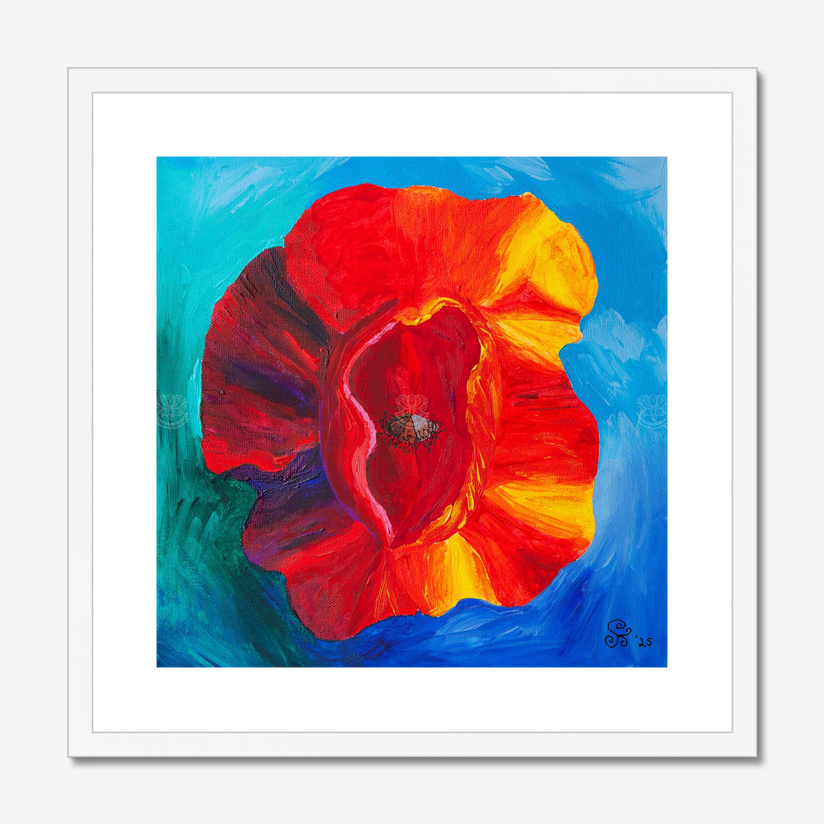 Poppy Original Acrylic Painting-Limited Edition Fine Art